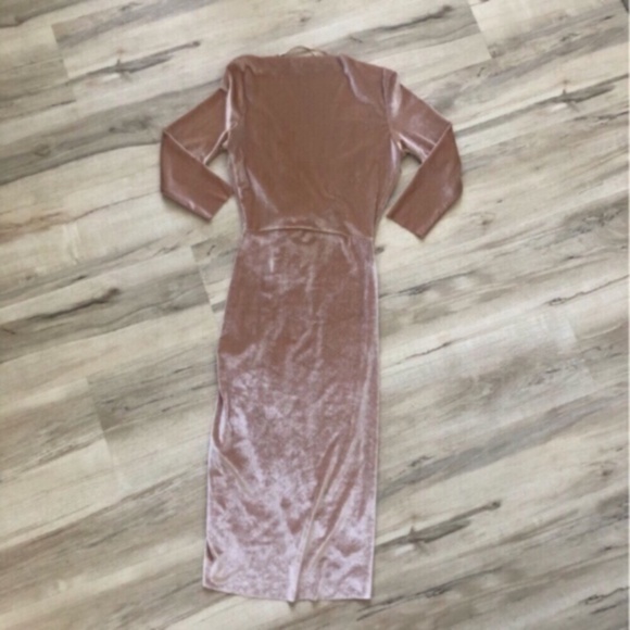 Champagne Velour Zara Basics Cocktail Dress - Picture 10 of 13
